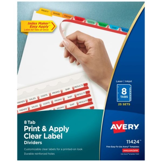 Avery Customizable Index Maker Dividers For 3 Ring Binder