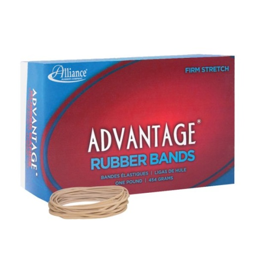 Alliance Rubber Advantage Rubber Bands In 1-Lb Box, #19, 3 1/2" x 1/16"