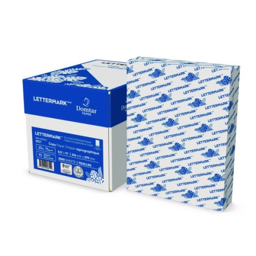Lettermark Custom Cut-Sheet Copy Paper, 92 Bright, Micro-Perforated 3.66" From Bottom, 20 Lb Bond Weight, 8.5 X 11, White, 500/Ream