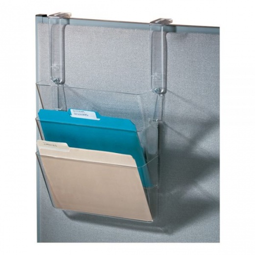 Plastic Letter-Size Hanging 3-Pocket Wall File
