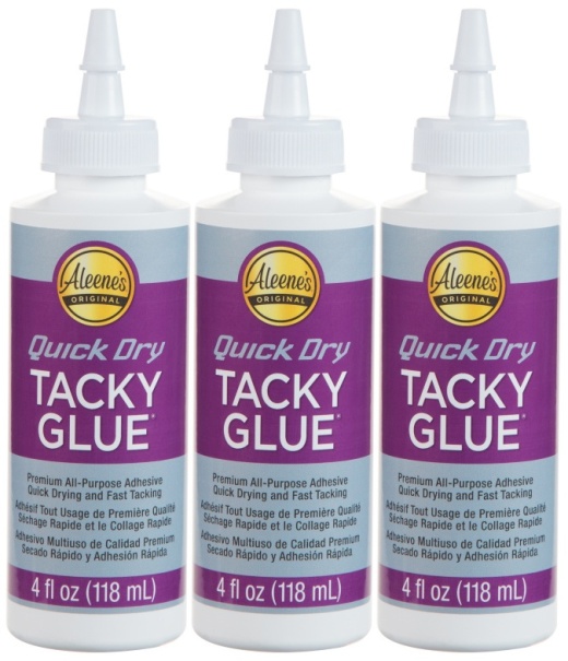 Aleene's Quick Dry Tacky Glue 4Oz 3/Pkg - Fast-Drying Adhesive for Crafting and DIY Projects