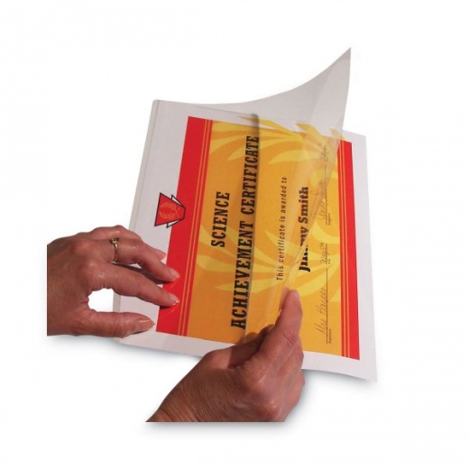 C-Line Quick Cover Laminating Pockets, 12 Mil, 9.13" X 11.5" Gloss Clear, 25/Box