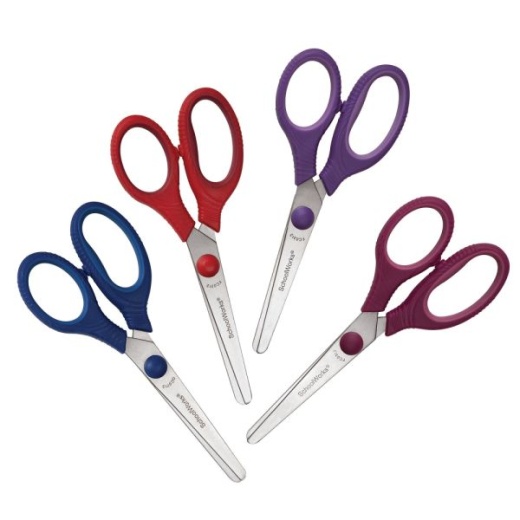 Schoolworks Value Smart Scissors, 5", Blunt Tip, Assorted Colors
