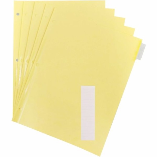 Business Source Ring Binder Indexes, 8-1/2" X 11", Buff, Set Of 8