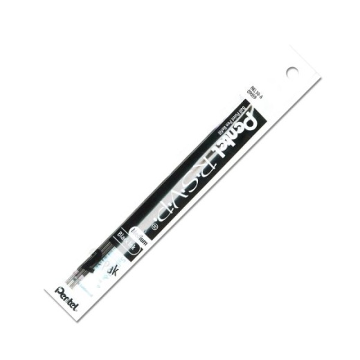 Pentel Pen Refills For R.S.V.P. Ballpoint Pens, Medium Point, 1.0 Mm, Black, Pack Of 2