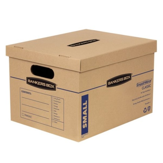 Bankers Box SmoothMove Classic Moving & Storage Boxes, Small, 10" x 12" x 15"