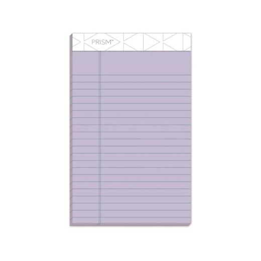 TOPS Prism + Colored Writing Pads, Narrow Rule, 50 Pastel Orchid 5 x 8 Sheets, 12/Pack