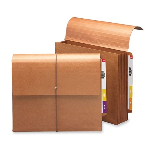 Smead Red Rope End-Tab Wallets, Letter Size, 5 1/4" Expansion, 30% Recycled
