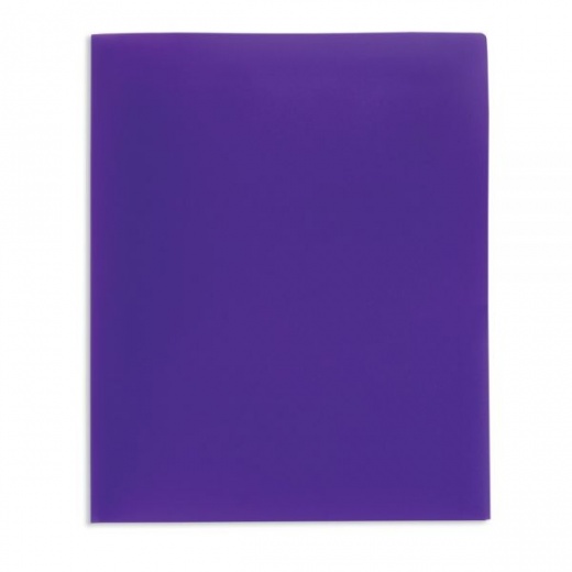 School-Grade 2-Pocket Poly Folder, Letter Size, Purple
