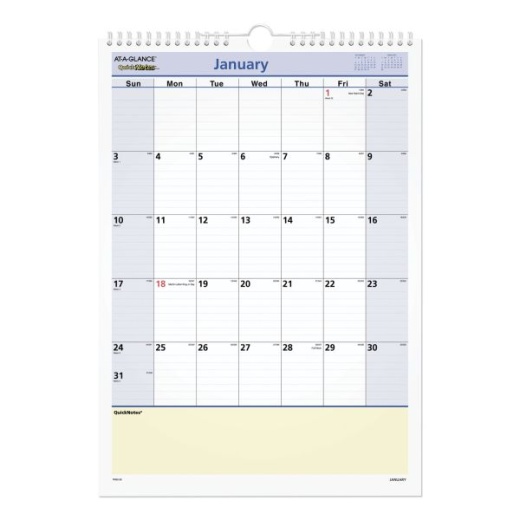 At-A-Glance Quicknotes Wall Calendar - 2025