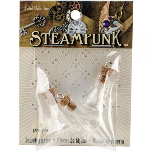 Steampunk Glass Accents 3/Pkg