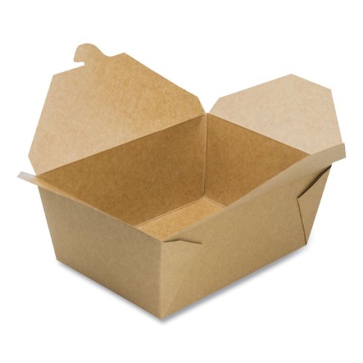 ChampPak Carryout Boxes, #3, 7.75 x 5.5 x 2.5, Kraft, 200-carton