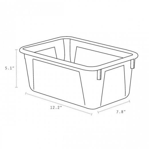 Storex Crystal Clear Cubby Storage Bin, 5.2 x 7.8 x 12.1