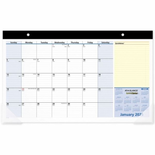 At-A-Glance Quicknotes 2024 Compact Monthly Desk Pad Calendar