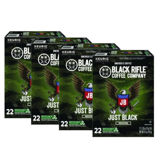 Black Rifle Coffee Company Just Black Coffee K-Cups, 88/Carton