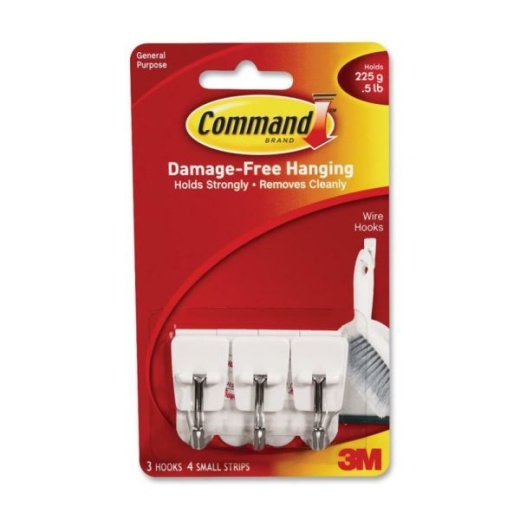 Command Small Wire Hooks Mega Pack, White - Organize Damage-Free & Hang  with Command Poster Strips - Decorate Damage-Free