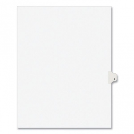 Avery Preprinted Legal Exhibit Side Tab Index Dividers, 26-Tab, 11 x 8.5, White, 25/Pack