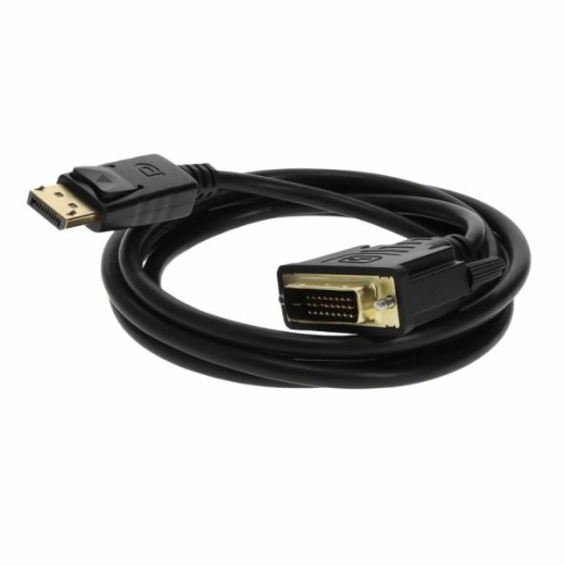 6Ft DisplayPort 1.2 Male to DVI-D Dual Link Cable for WQXGA 2560x1600 Resolution