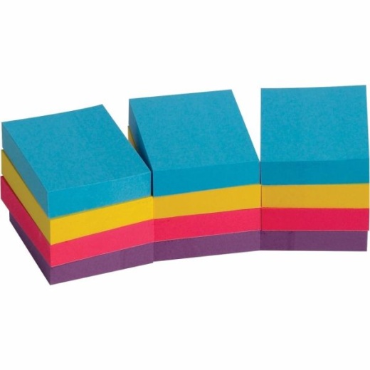 Business Source Extreme Color Adhesive Notes - 1 1/2" X 2" - Rectangle - Unruled - Assorted