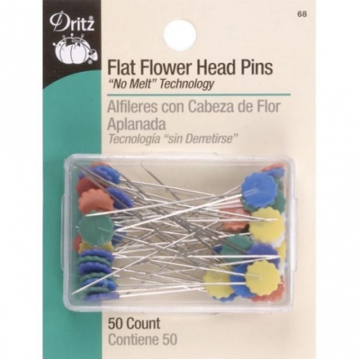 Dritz Flat Flower Head Pins 50/PKG