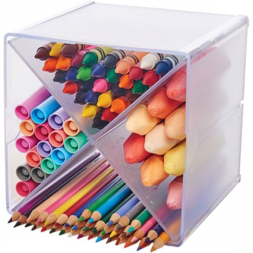 Deflecto Stackable X-Divided Storage Organizer