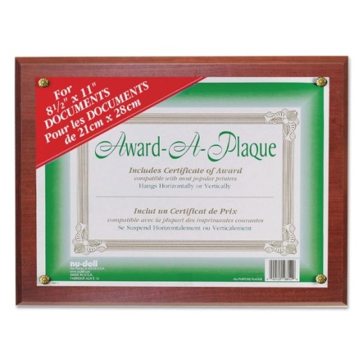 Golite Nu-Dell Woodgrain Award-A-Plaque - 13" X 10.50" Frame Size