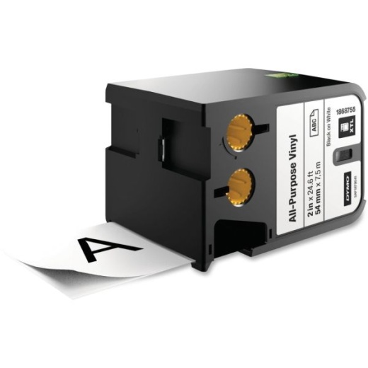 Dymo XTL All-Purpose Vinyl Labels - 2" Width - Thermal Transfer - White - Vinyl - 1 Each
