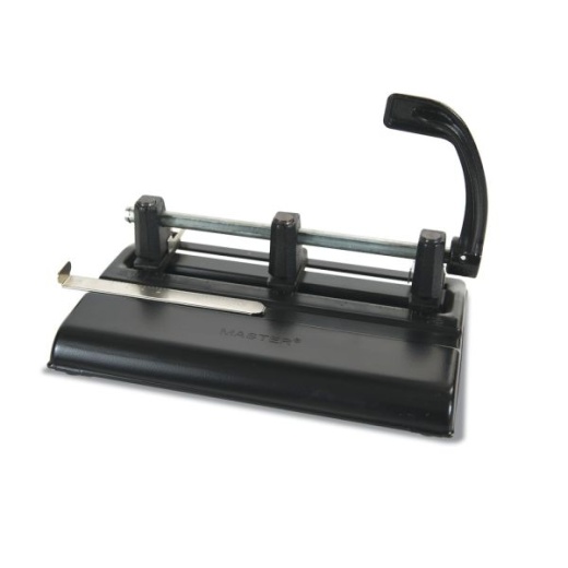 Master 1325B 3-Hole Punch, Black