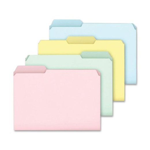 Ampad Pastel Color File Folders, Letter Size, Box Of 100