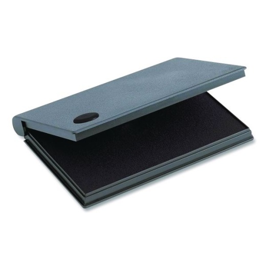 Cosco 2000 Plus One-Color Felt Stamp Pad, #2, 6.25" x 3.5", Black