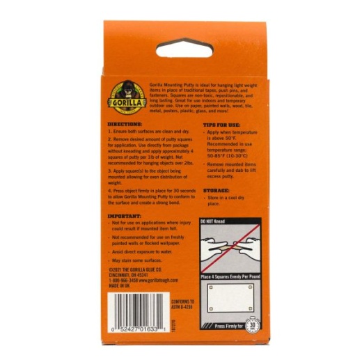 Gorilla Glue Mounting Putty