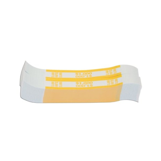 Currency Straps, Yellow, 000, Pack of 1,000