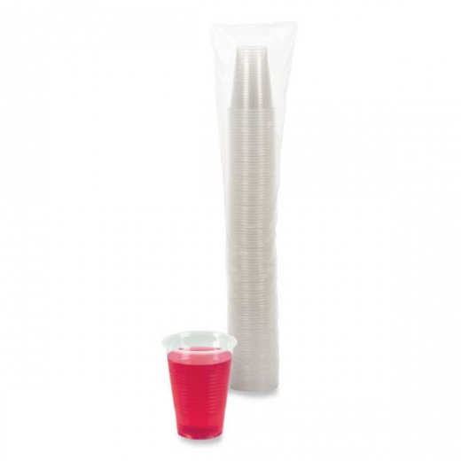 Boardwalk Translucent Plastic Cold Cups, 7 oz, Clear - 100 count