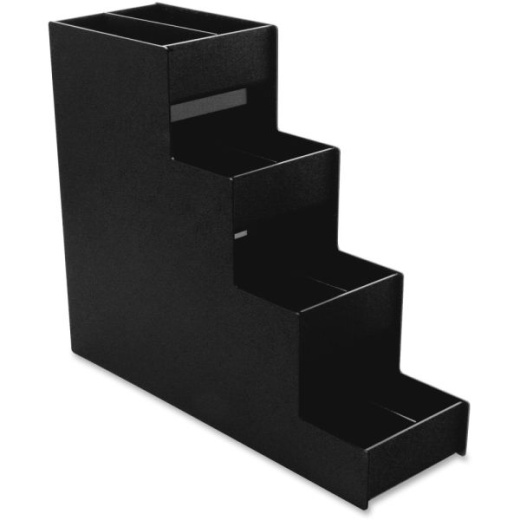 Vertiflex Narrow Condiment Organizer, 8 Compartments, 6" X 19" X 15 7/8", Black