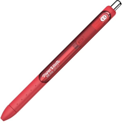 Paper Mate Inkjoy Gel Pens, Pack Of 12, Medium Point, 0.7 Mm, Red Barrel, Red Ink