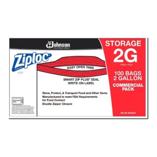 Ziploc 682253 15.5 x 13 2 Gallon Plastic Bag