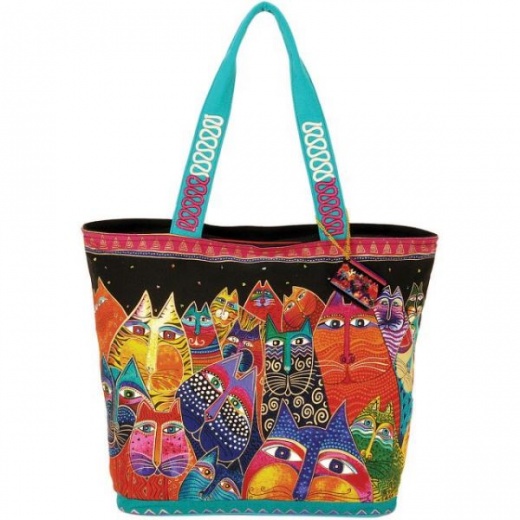 Laurel Burch Shoulder Tote Zipper Top 19.5"X6.75"X15" - Buy Online Now!