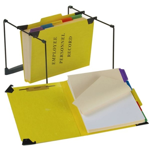 Pendaflex Hanging Style Personnel Folder - 9 1/2" x 11 3/4", 2" Expansion, Yellow