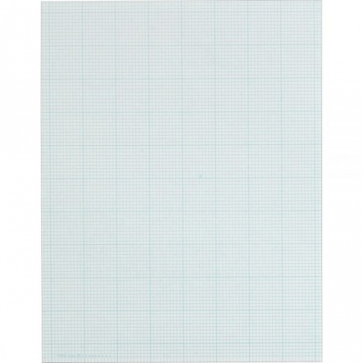 Mead Graph Paper Tablet, 3-Hole, 8.5 x 11, Quadrille: 4 sq/in, 20 Sheets/Pad,  12 Pads/Pack 