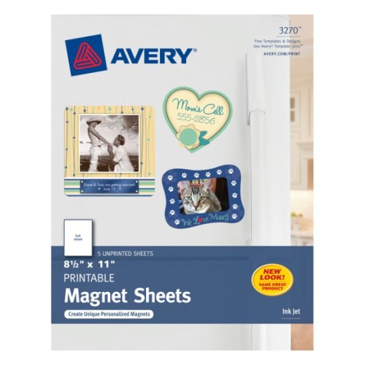 Avery Inkjet Magnet Sheets, 8 1/2" X 11", Pack Of 5 Sheets