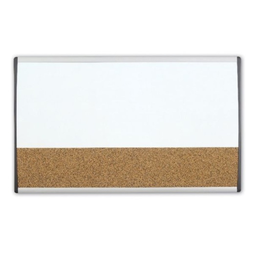 Quartet Arc Magnetic Combination Dry-Erase/Cork Cubicle Board