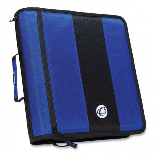 Case It King Size Mighty Zip Tab Binder, 3 Rings, 4" Capacity, 11 X 8.5, Black