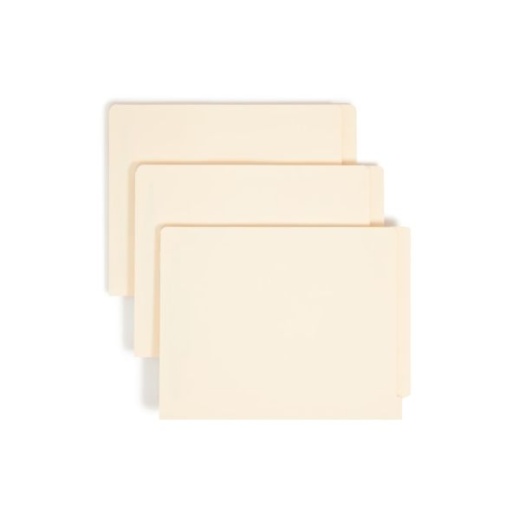 Smead End-Tab Fastener Folders With Dividers, Letter Size, Manila, Box Of 50
