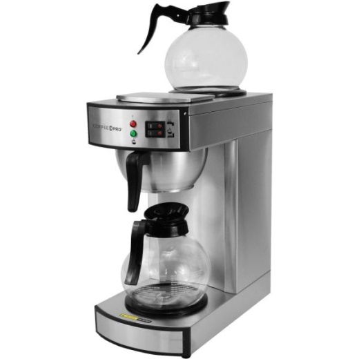 Coffee Pro Twin Warmer Institutional Coffee Maker - 2.32 Quart - 12 Cup(S) - Multi-Serve - Stainless Steel - Stainless Steel Body