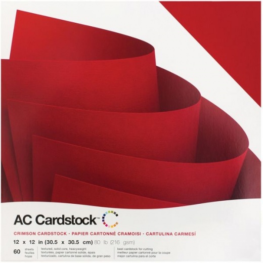 American Crafts Textured Cardstock Pack 12"X12" 60/Pkg