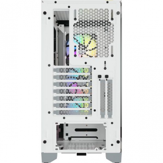 Corsair Icue 4000X Rgb Tempered Glass Mid-Tower Atx Case - White