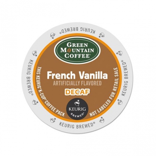 Green Mountain Coffee French Vanilla Decaf Coffee K-Cups, Light Roast, 96/Carton