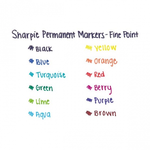 Sharpie® Precision Point Permanent Markers, Ultra-Fine Point, Assorted  Colors, Set Of 24