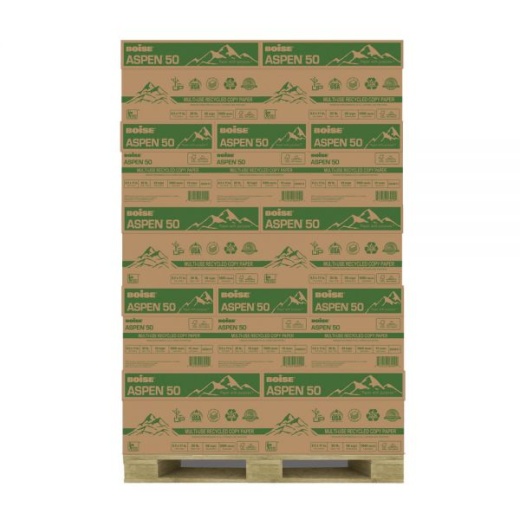 Boise Aspen Multi-Use Printer & Copy Paper, White, Letter (8.5" X 11"), 200000 Sheets Per Pallet, 20 Lb, 92 Brightness, 50% Recycled, Fsc Certified