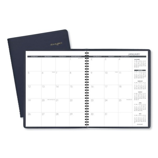 At-A-Glance Monthly Planner, 11 x 9, Navy Cover, 15-Month: Jan 2025 to Mar 2026